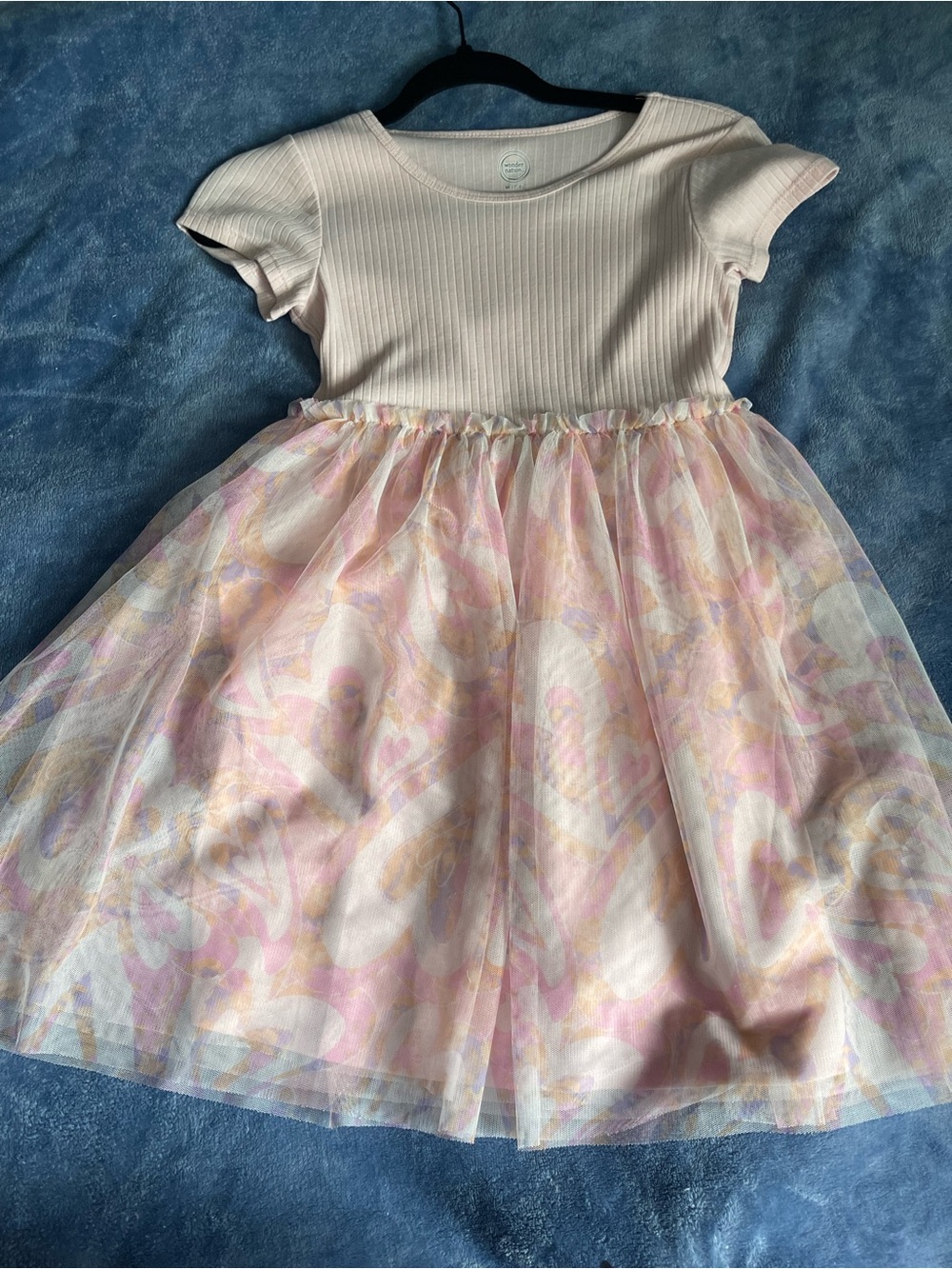 wonder nation Light Pink Ribbed Tee